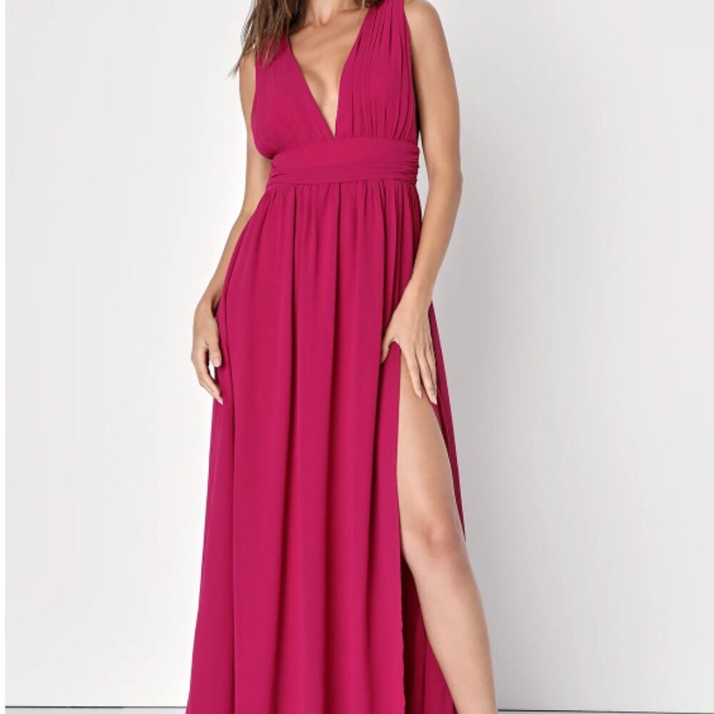 Heavenly Hues Magenta Maxi Dress - Women's Small